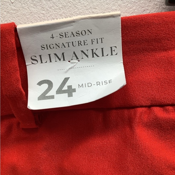Lane Bryant Size 24 Red 4-Season Slim Ankle Pants. New With Tags - Picture 6 of 10